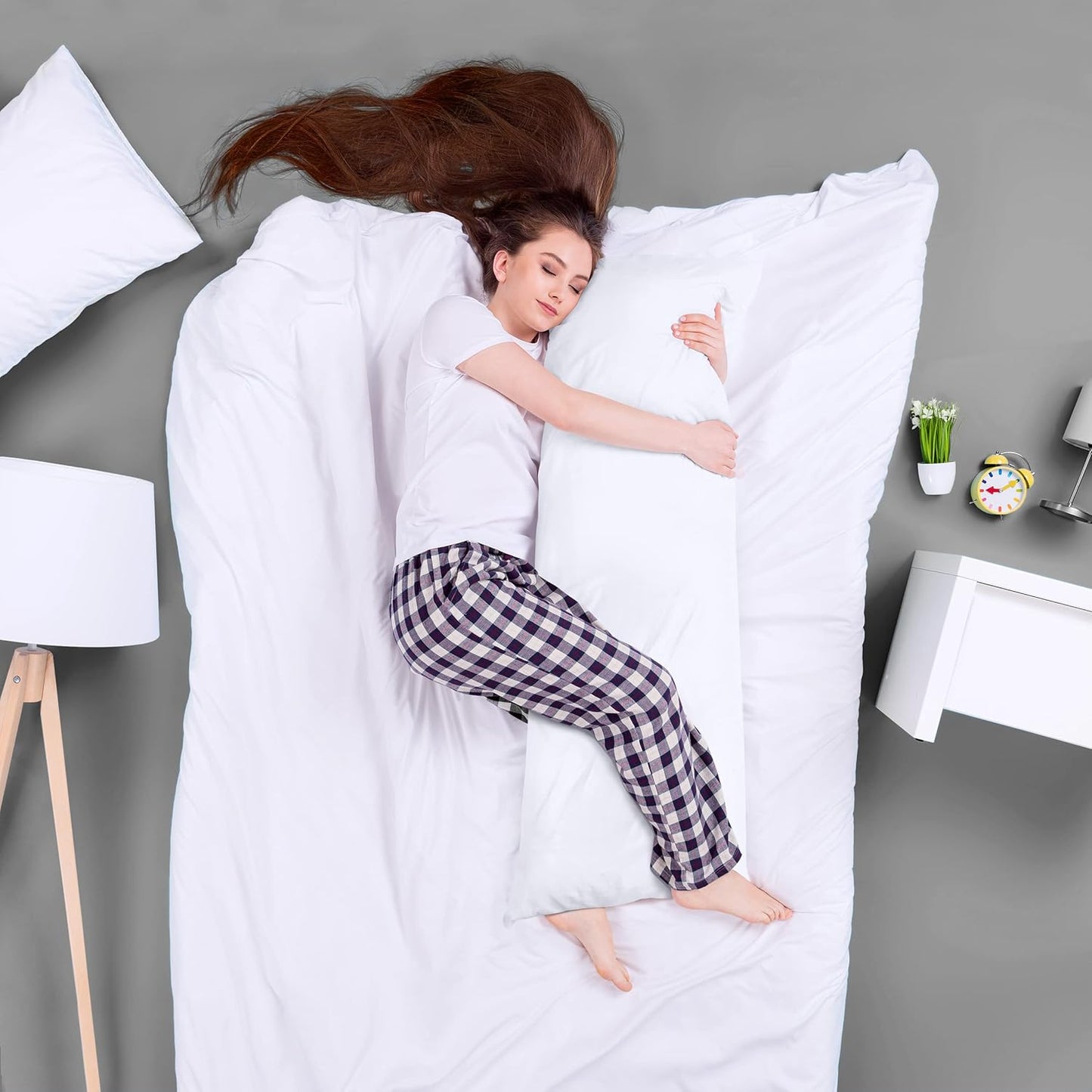 Utopia Bedding Full Body Pillow - Long 20 x 54 Inch Pillow Insert for Side Sleepers - White