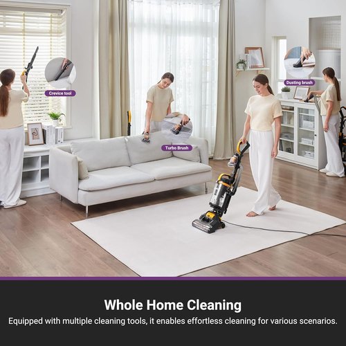 Eureka MaxSwivel Pro NEU350 Upright Vacuum Cleaner - Powerful, Lightweight for Pet Hair & Carpet | Yellow