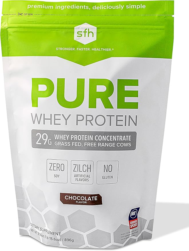 SFH Health & Wellness Bundle Pure Whey Chocolate Protein Powder and Super Omega 3 Fish Oil