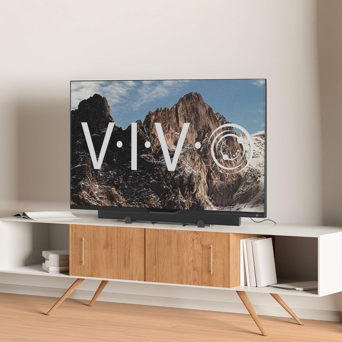VIVO 33 lbs Mount-SPSB5 Steel Soundbar Bracket Speaker Mount with Non-Slip Base, Above or Below Wall Mounted TV, Fits