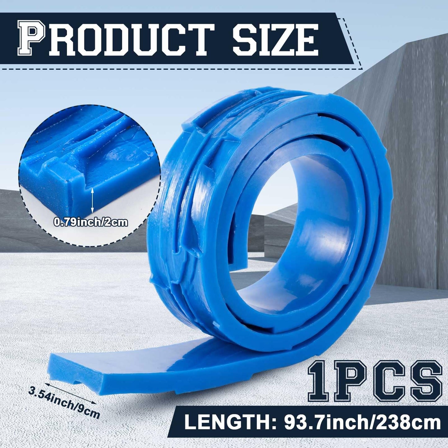 RimCereal Concrete Stone Rock Edge Form Liner Countertop Edge Form Liner Chiseled Concrete Stone Molds for Countertops Steps, Benches, Fireplaces Edging Forms(Blue,3.54" W X 93.11" L X 0.79" T)