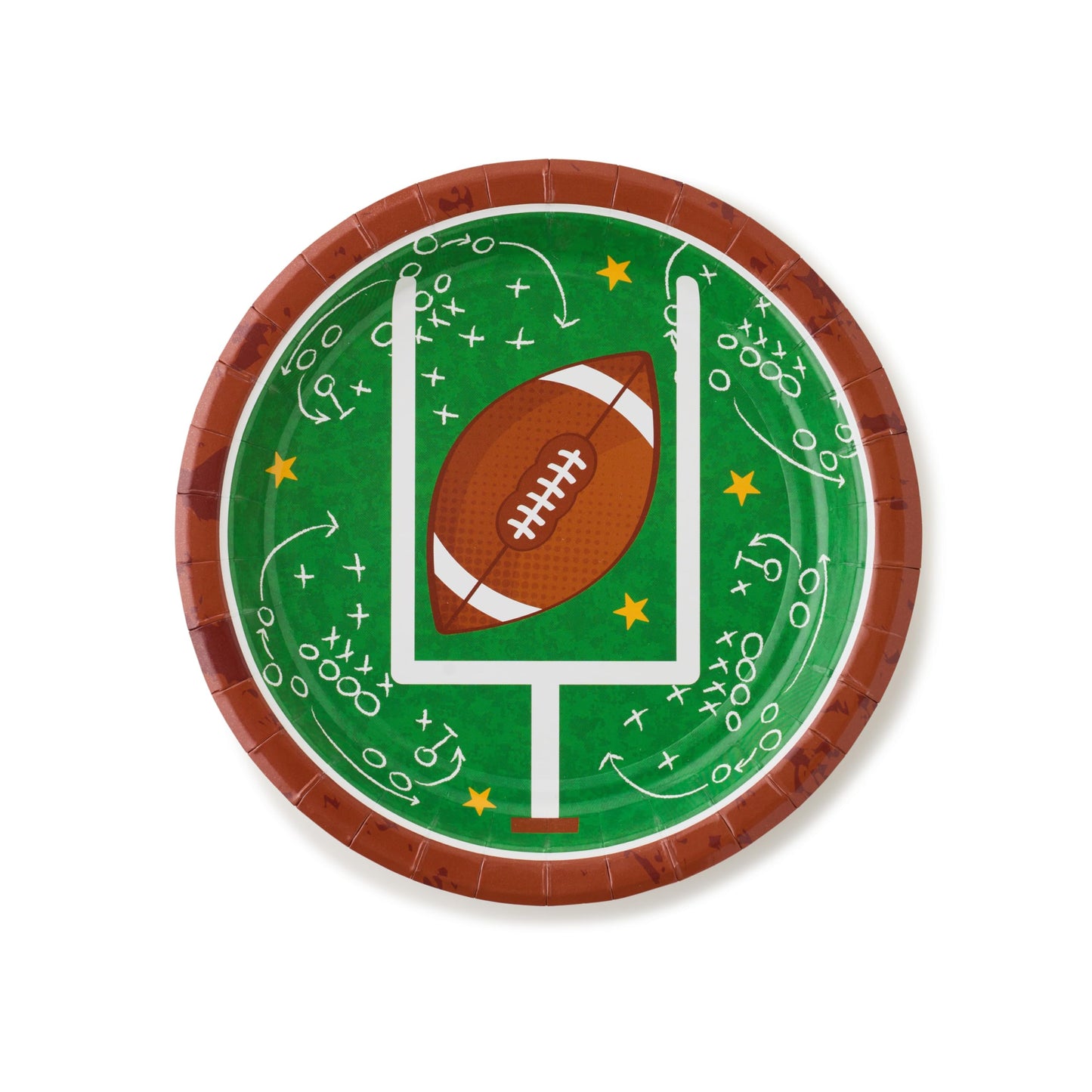 Royal Bluebonnet Football Birthday Party Decorations -Service for 24- Football Birthday Plates (7 & 9 Inch), Napkins and Cups for Decorations for Boys and Girls First Down 1st Party Supplies