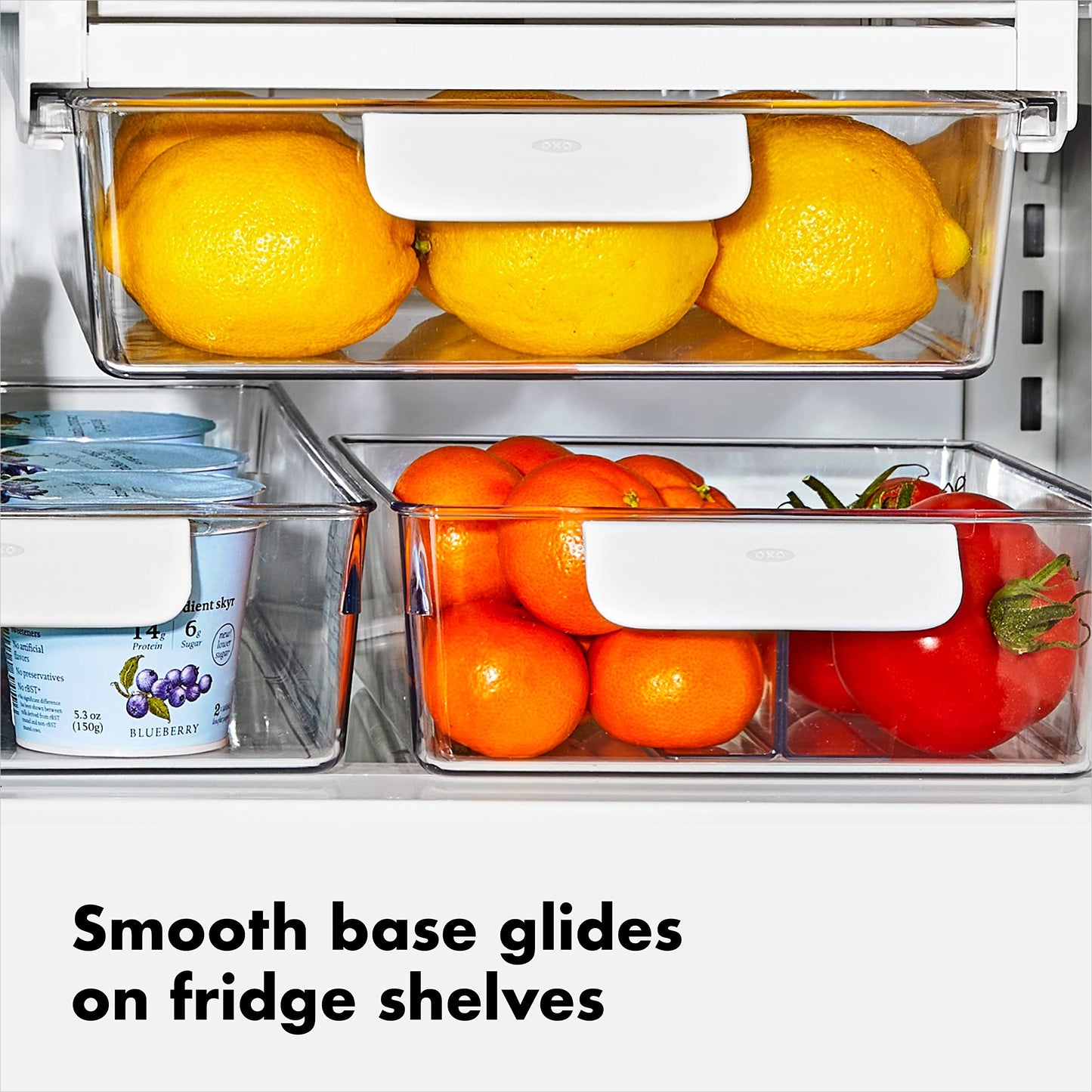 OXO Good Grips Fridge Organization Bin 8 in x 10 in - for Deli Meats, Cheeses, Loose Fruits and More