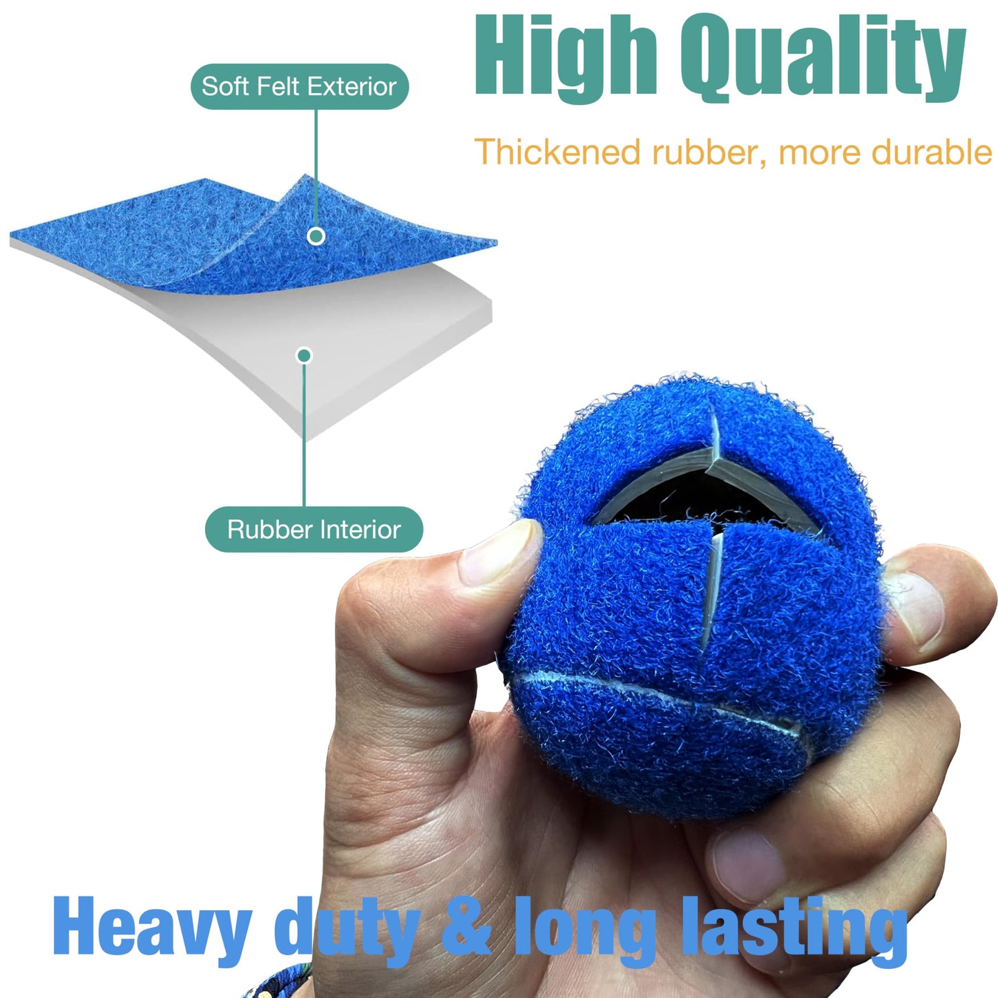 HPWFHPLF Precut Tennis Balls for Walkers, 4 PCS Heavy Duty Long Lasting Glide Balls - Precut for Easy Installation, Universal Felt Pads for Walker Legs & Furniture, Floor Protectors (Grey)