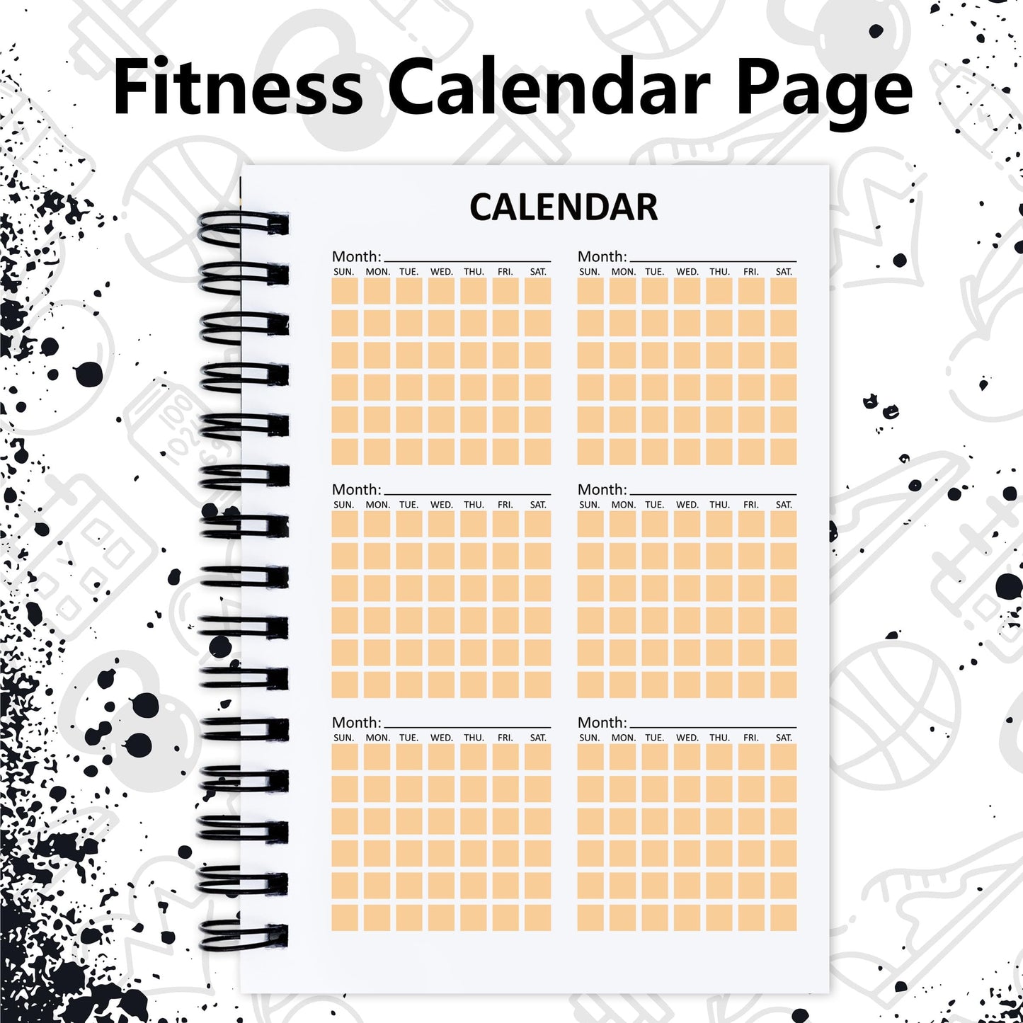 YHNTGB 3 PCS Fitness Tracker Journal Portable Workout Notebook 90-Day Exercise Planner for Record Your Daily Progress 5.5 x 3.93 inch