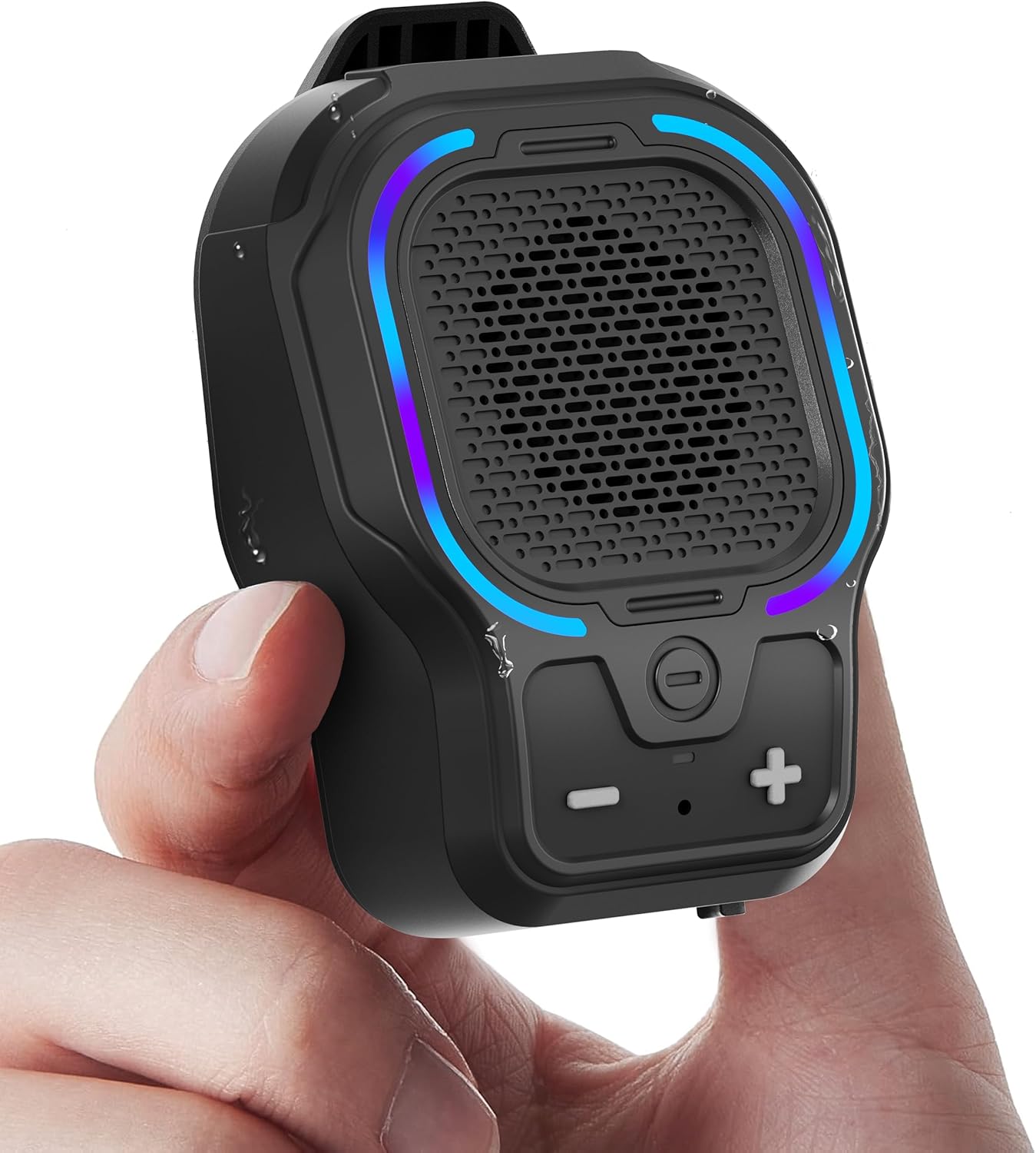 buwy 3 10H Commute Wearable Bluetooth Speaker, Magnetic Clip-on Wireless Portable Speaker with Light Modes, Playtime