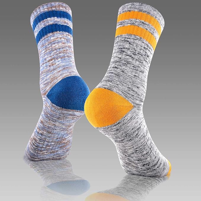 FEIDEER Hiking Walking Socks For Women, Multi-pack Outdoor Recreation Socks Moisture Wicking Crew Socks