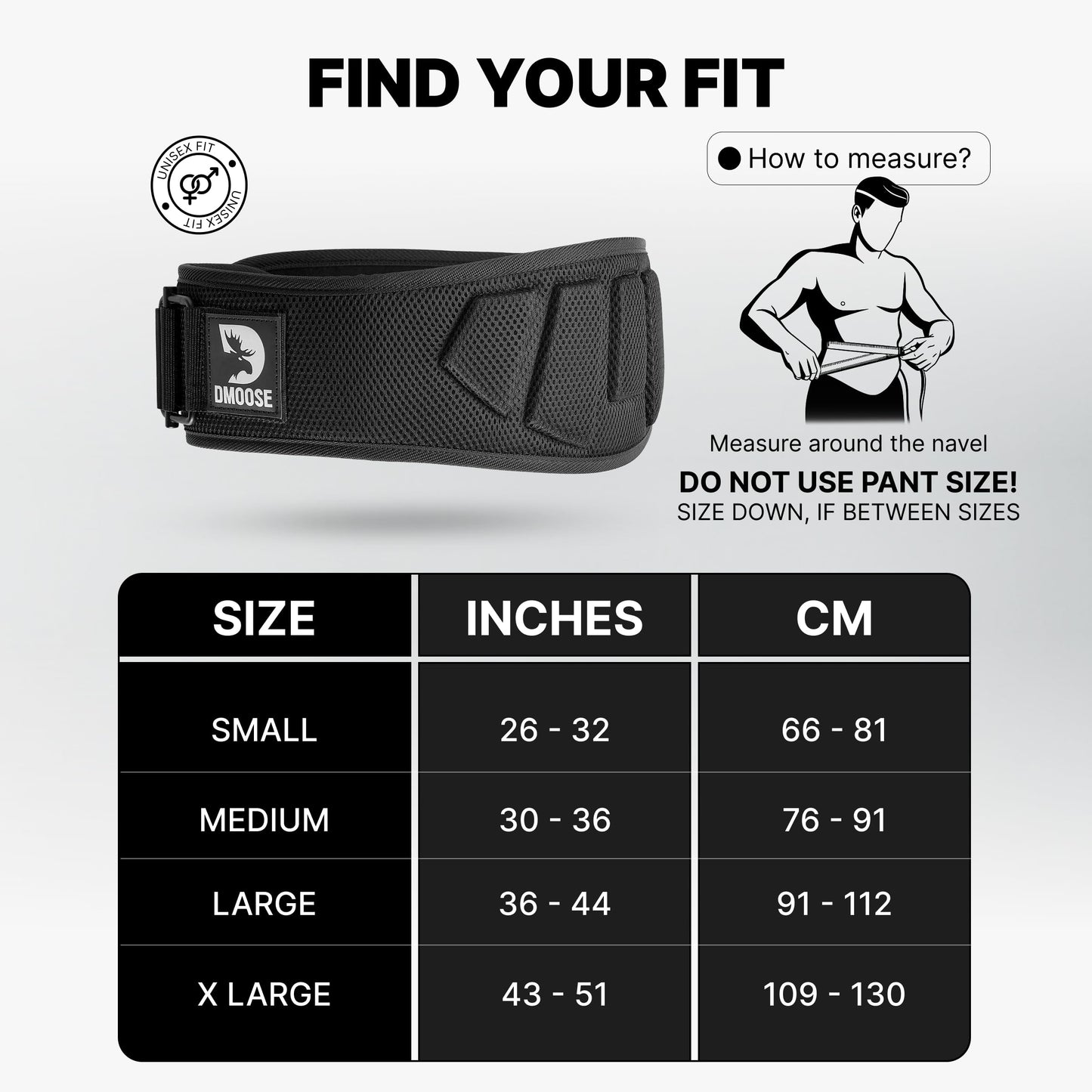 DMoose Fitness Weight Lifting Belt for Squats, Deadlift & Intense Workout - 6" Adjustable Fit Auto Lock Weightlifting Belt for Men & Women - Neoprene Gym Belts for Stability (Black 2.0)