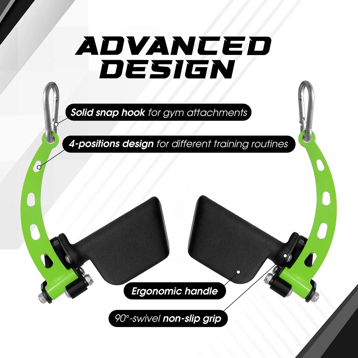 Yes4All Neutral Paddle Grip LAT Pull Down Bar, Range of Motion Spreader Handle Cable Attachments
