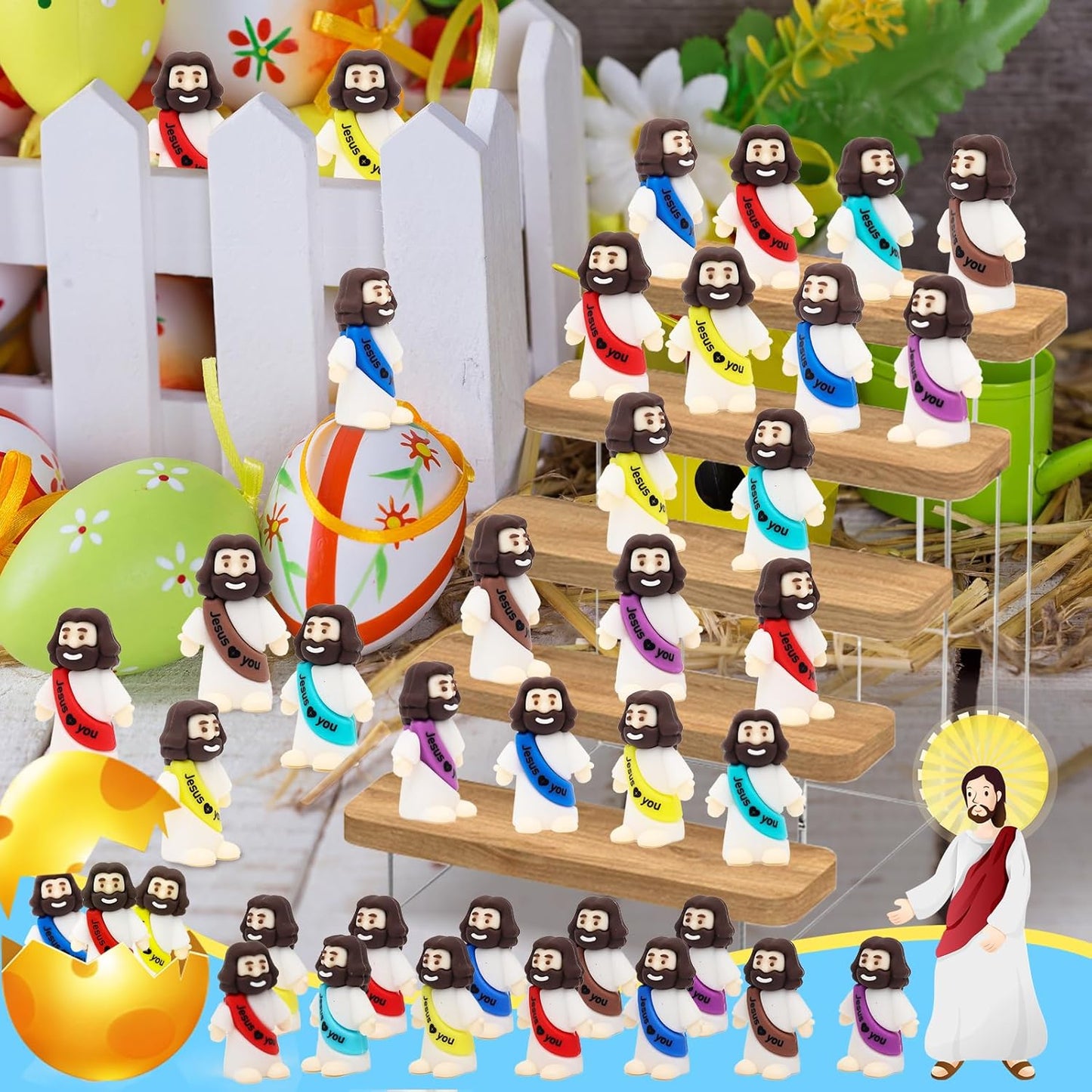 YuDanae Mini Baby Jesus Figures - 200pcs Bulk for Sunday School & Religious Events | Perfect Baptism & Easter Gifts