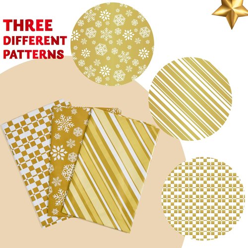 JOYIN Jumbo Gift Bags - 3 Pack 56”x36” Gold Plastic Holiday Present Bags for Christmas Decor & Large Toys