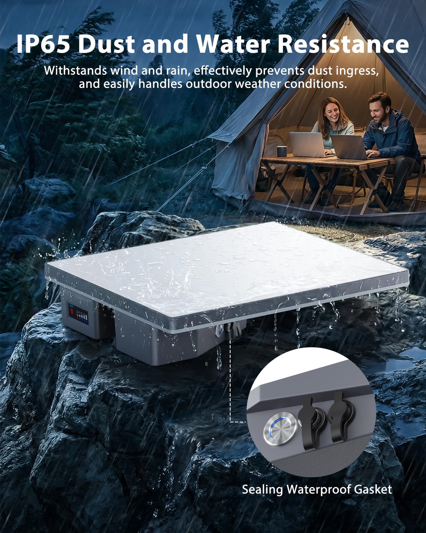 RAVION® Battery Lite for Starlink Mini, Clip-On Design, Outdoor Use, 99 Wh Capacity, IP65 Waterproof, USB-C 60W Fast Charging, 4-6 Hours Runtime