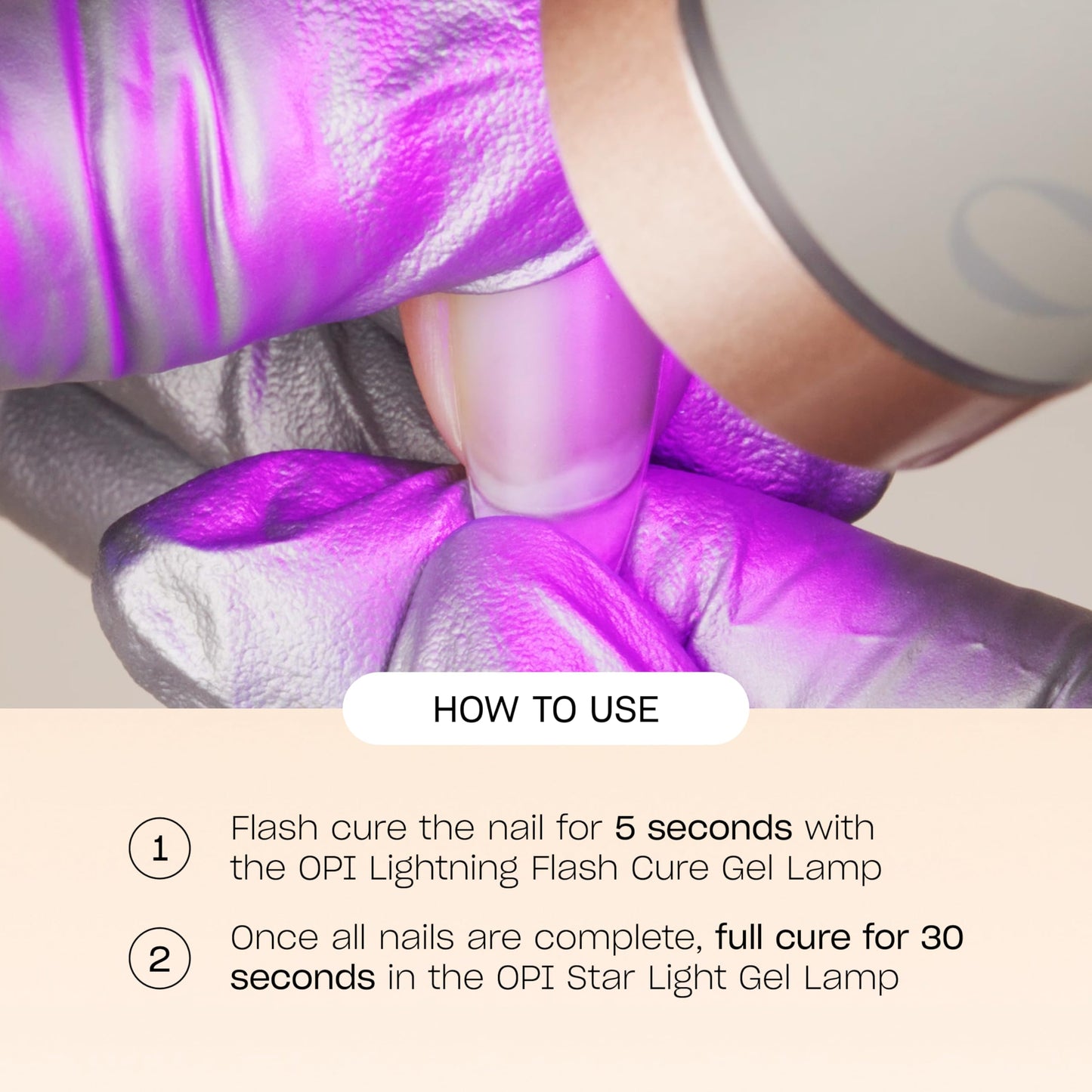 OPI Cordless Lightening Flash Cure Gel Lamp | Touch LED Light | Lightweight, Portable, & 360° Movement
