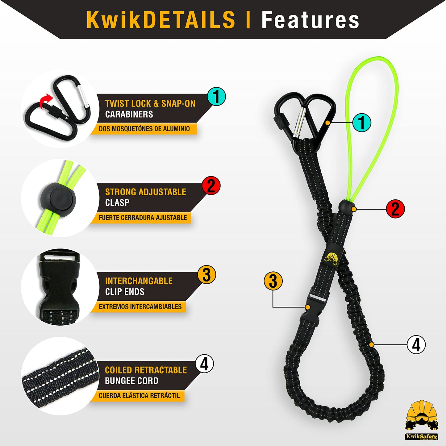 KwikSafety - Charlotte, NC - THUNDER [KIT] 3D Ring Full Body Safety Harness, 6' Lanyard, Tool Lanyard, 3' Cross Arm Strap Anchor ANSI OSHA PPE Fall Protection Arrest Restraint Construction Roofing