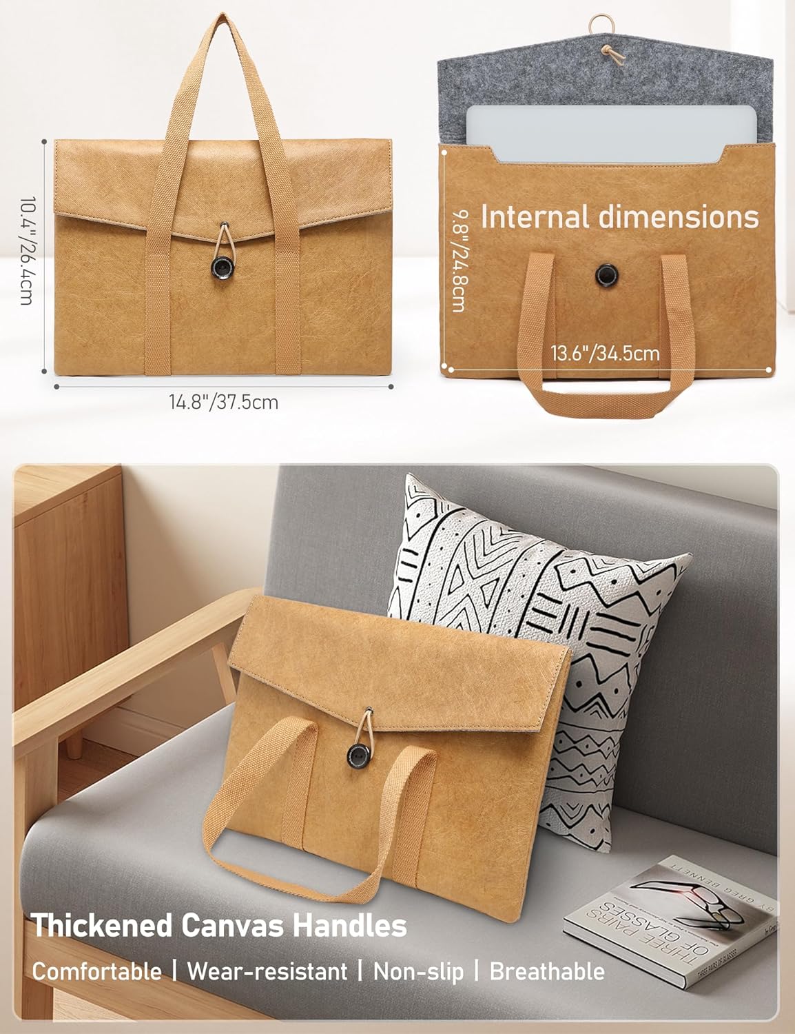GAOCHY 13.3-14 Inch 14.2 Inch 14 M4/M3/M2/M1 2024, 14.5 Inch 14 14, 14 Inch Tyvek Slim Laptop Sleeve, Compatible
