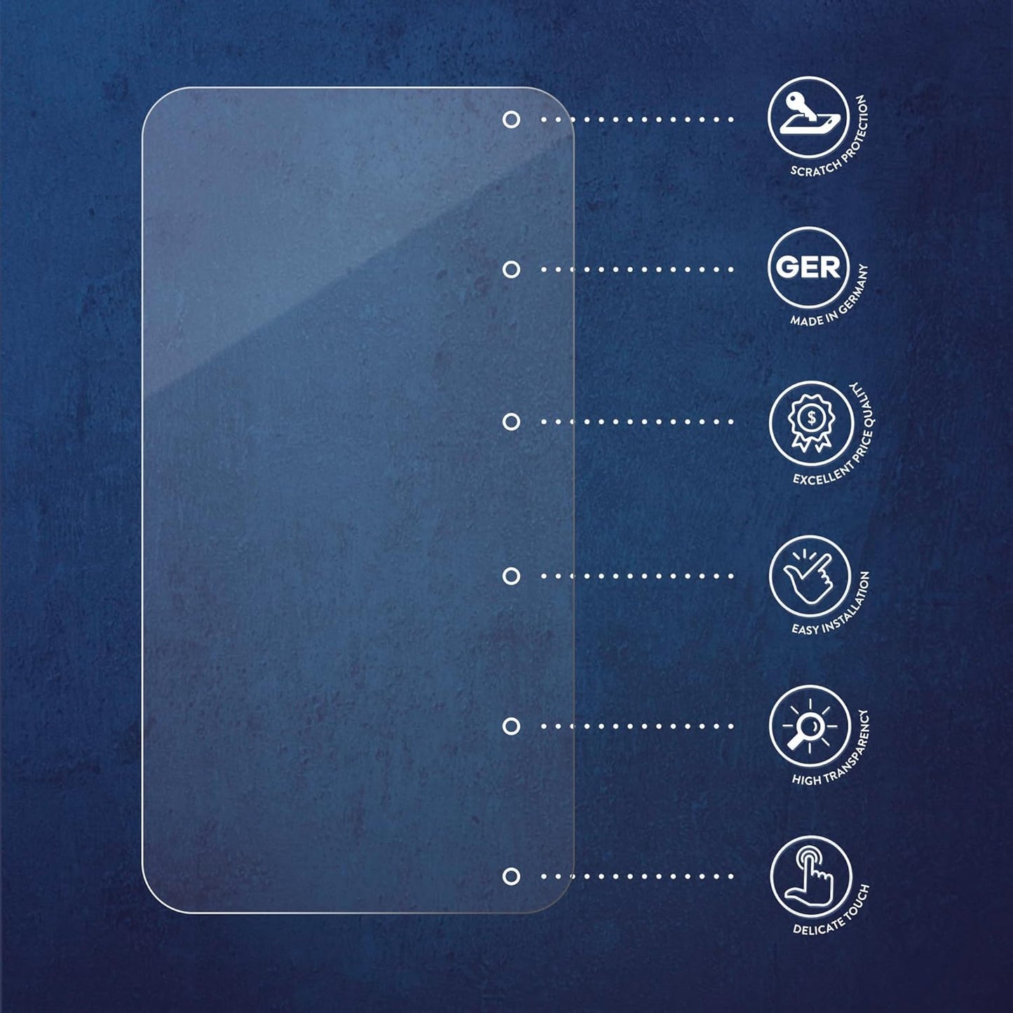 savvies 500 2018 18-Pack Screen Protector compatible with Fiat Lounge Infotainment System Protection Film Clear