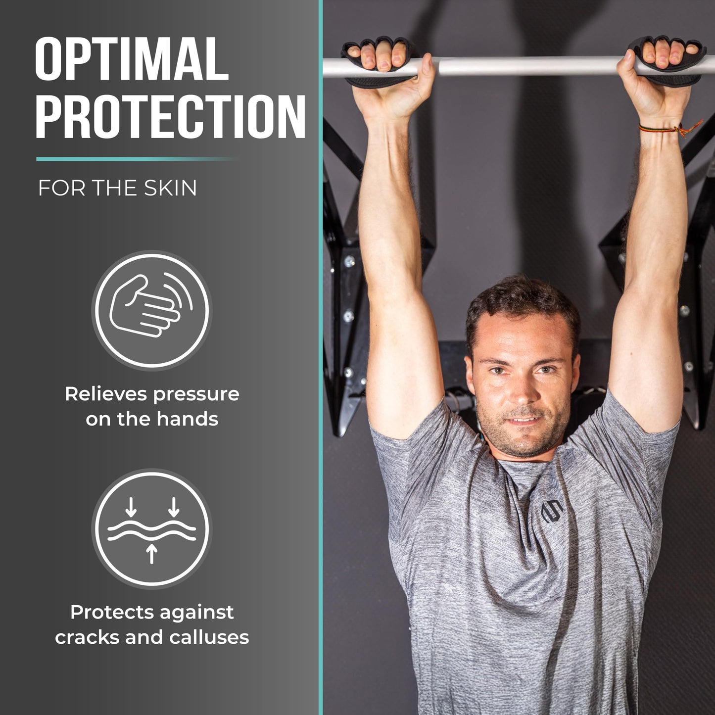 PULLUP & DIP Neoprene Grip Pads Lifting Grips, The Alternative to Gym Workout Gloves, Lifting Pads for Weightlifting, Calisthenics & Powerlifting, No More Sweaty Gym Gloves