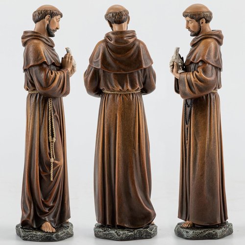 Buildclassic Saint Francis Statue - 6" Inspirational Garden Figure | Patron Saint of Nature, Devotional Décor