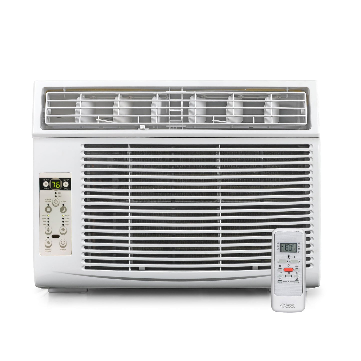 COMMERCIAL COOL 14,300 BTU Window Air Conditioner, Window AC with Full Function Remote Control and Electronic Thermostat, Air Conditioner Window Unit up to 700 Sq. Ft. with Energy Saver & Sleep Mode