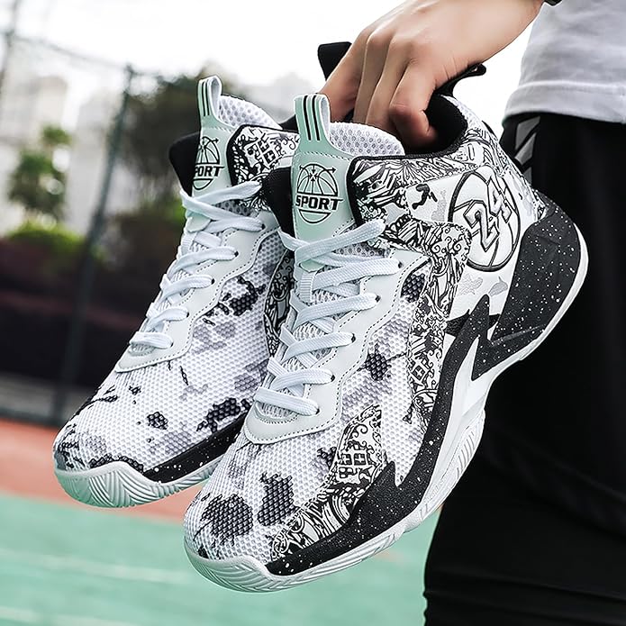 Boys Basketball Shoes Breathable Indoor Athletic Shoes Youth Outdoor Fashion Sneakers Comfortable Basketball Shoes for Girls