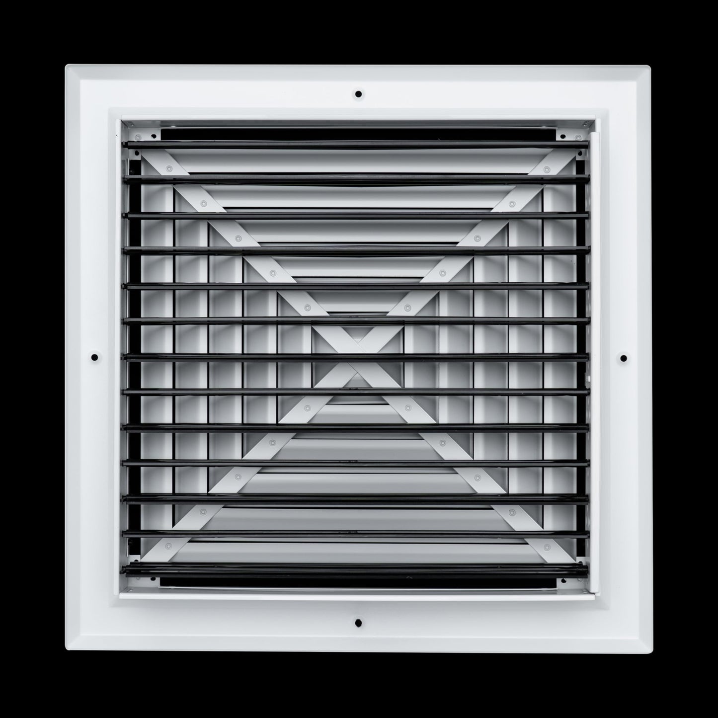 Fits 14x14 Duct Opening 4 Way Aluminum Square Ceiling Diffuser by Handua | Register Vent Cover Grille for Ceiling | Rust Proof | White | Outer Dimensions: 15.75" X 15.75"