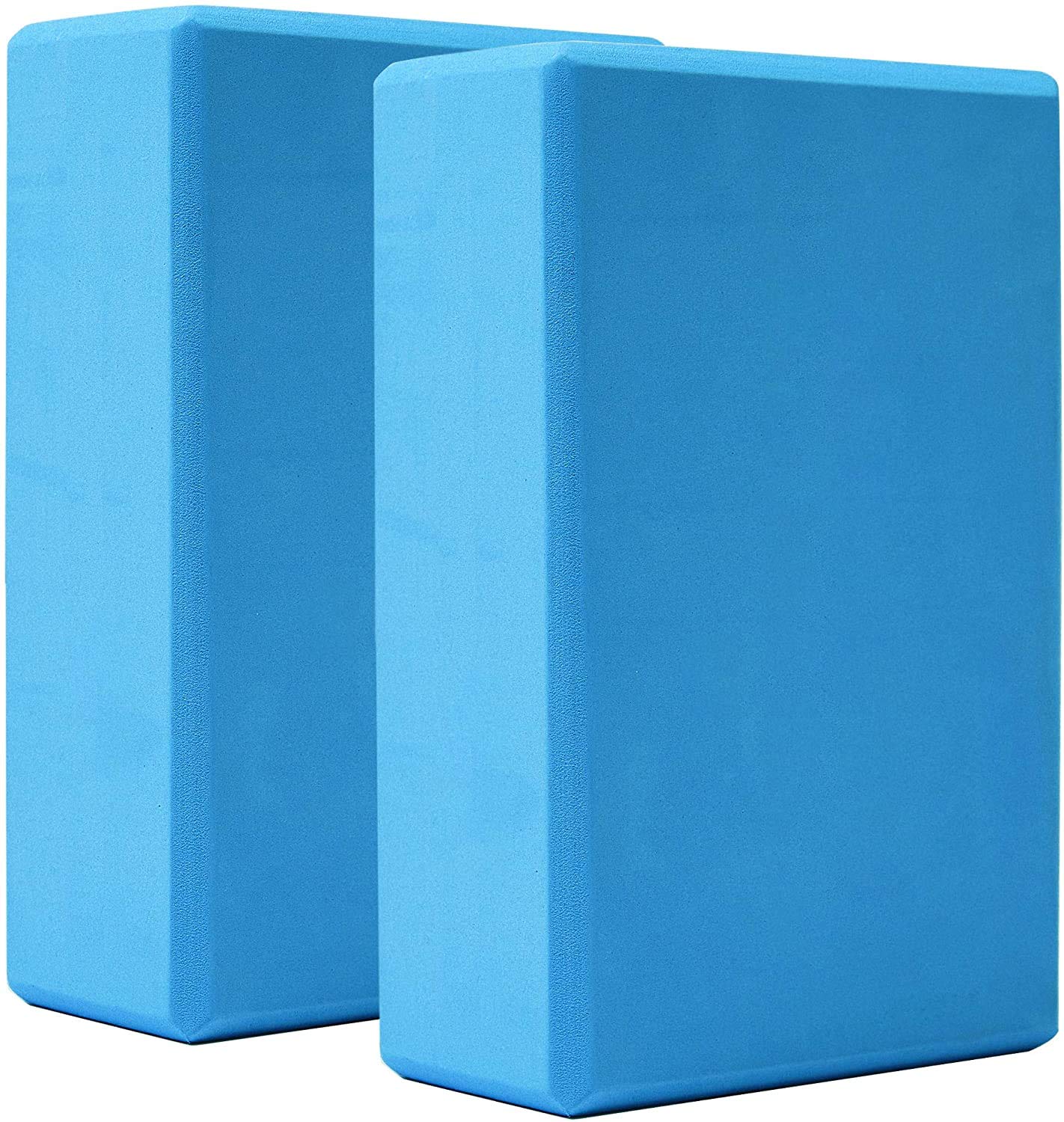 Pigbajie Yoga Blocks 9x6x3, 2 Pack High Density Yoga Brick Foam Blocks to Improve Strength, Flexibility and Balance, Light Weight and Non-Slip Surface, Pilates and Meditation (Gemstone Blue)