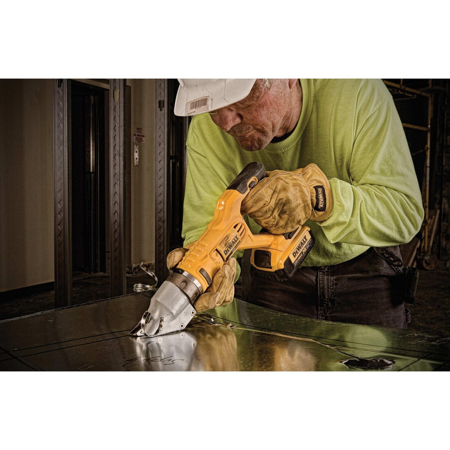 DEWALT 20V MAX Metal Shear/Cutter, Cordless, 360 Degree Pivoting Head, Cuts 14GA Material, Bare Tool Only (DCS494B)