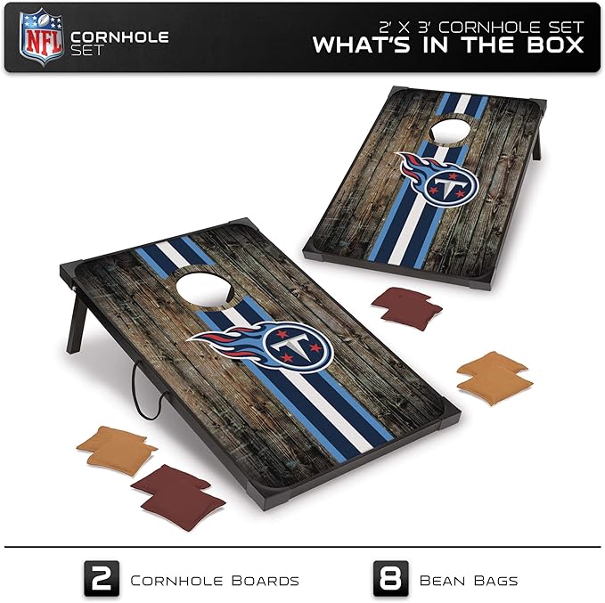 Wild Sports NFL 2' x 3' MDF Deluxe Cornhole Set - with Corners and Aprons