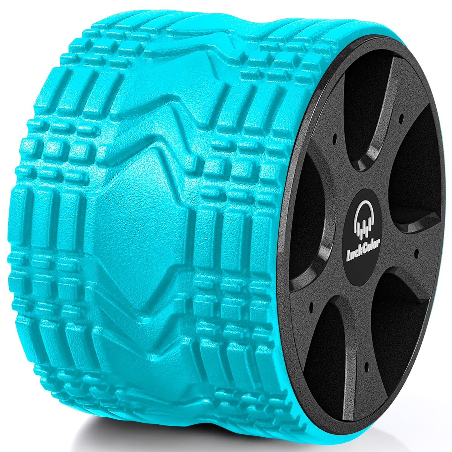 Back Roller, Back Wheel Targeted Back Pain Relief, Yoga Wheel Muscle Massage, Foam Roller for Trigger Point Therapy Physical, Stretching & Exercise, 880lbs Capacity, 10 Inch (Acid Blue+Grey)