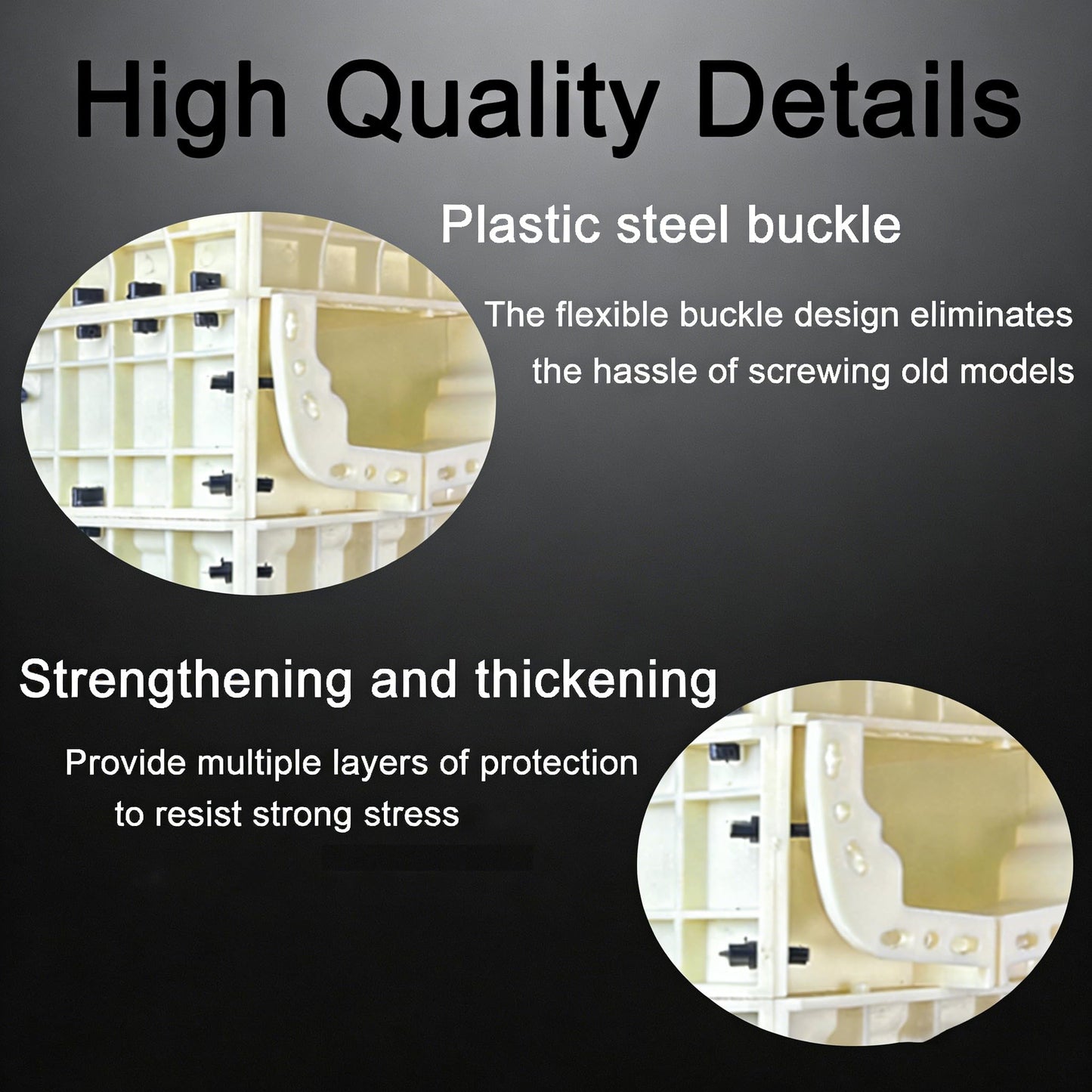 105cm Cast-in-Place Balcony Spacer Column Molds, Heavy-Duty Plastic Concrete Pillar Mould, Compatible with 90cm Balcony Railing Molds (Round Bottle/Square/Lotus) (Chrysanthemum)