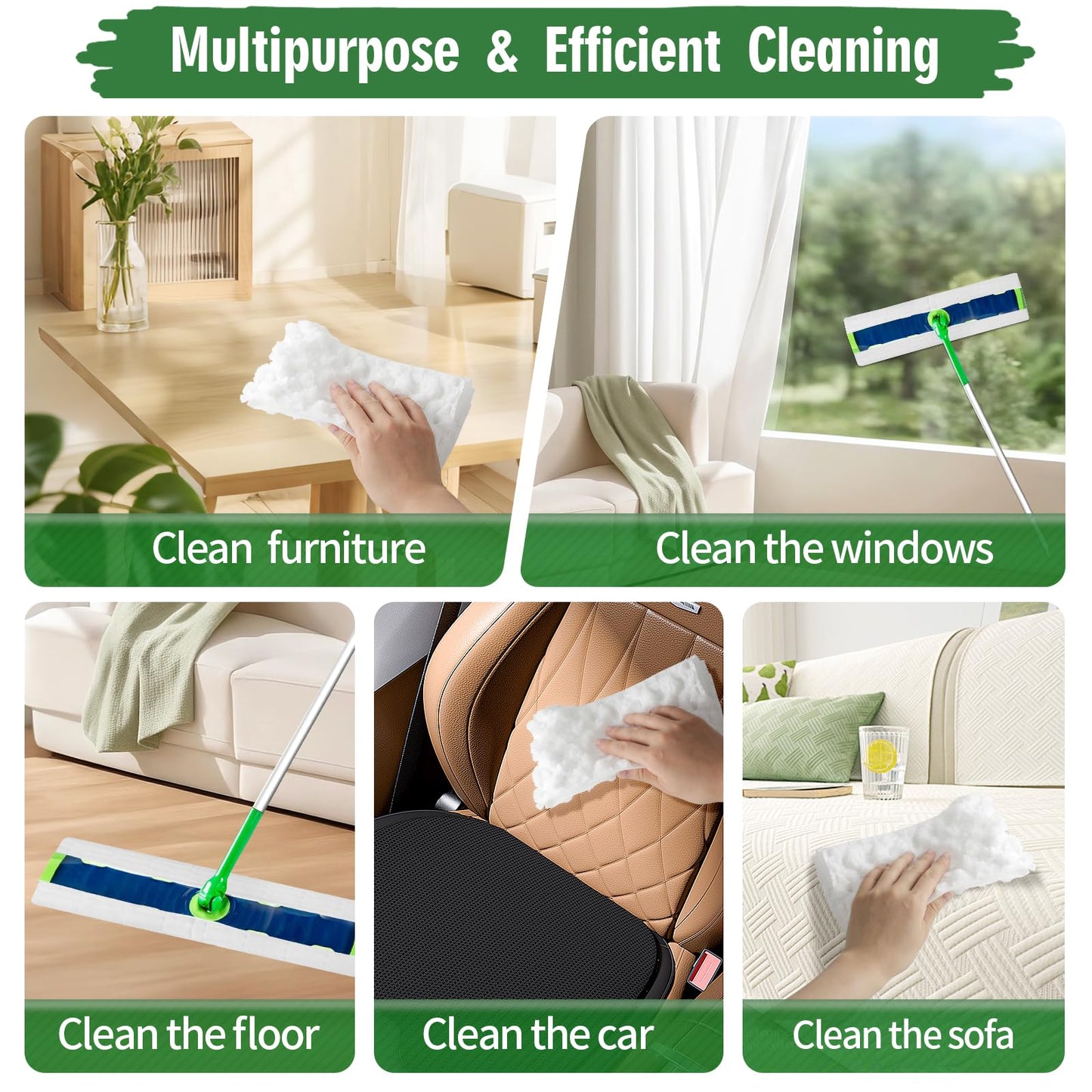 Senowi Heavy Duty Dry Sweeping Cloths Compatible with Swiffer Sweeper XL Mop, Sweeper X-Large Dry Cloth Refills for Floor Mopping and Cleaning, Disposable Pet Dry Pads Refills, 80 Count