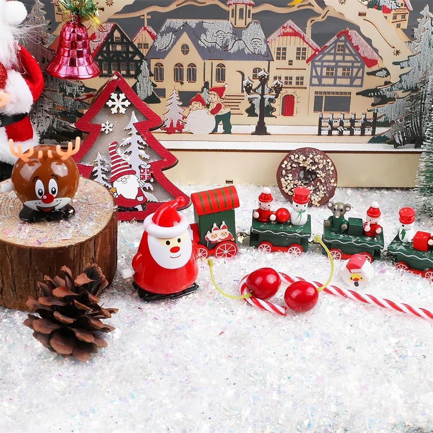 Skiennix Fake Snow Decoration - Sparkly White Artificial Snowflakes for Christmas | 50g Glitter Powder