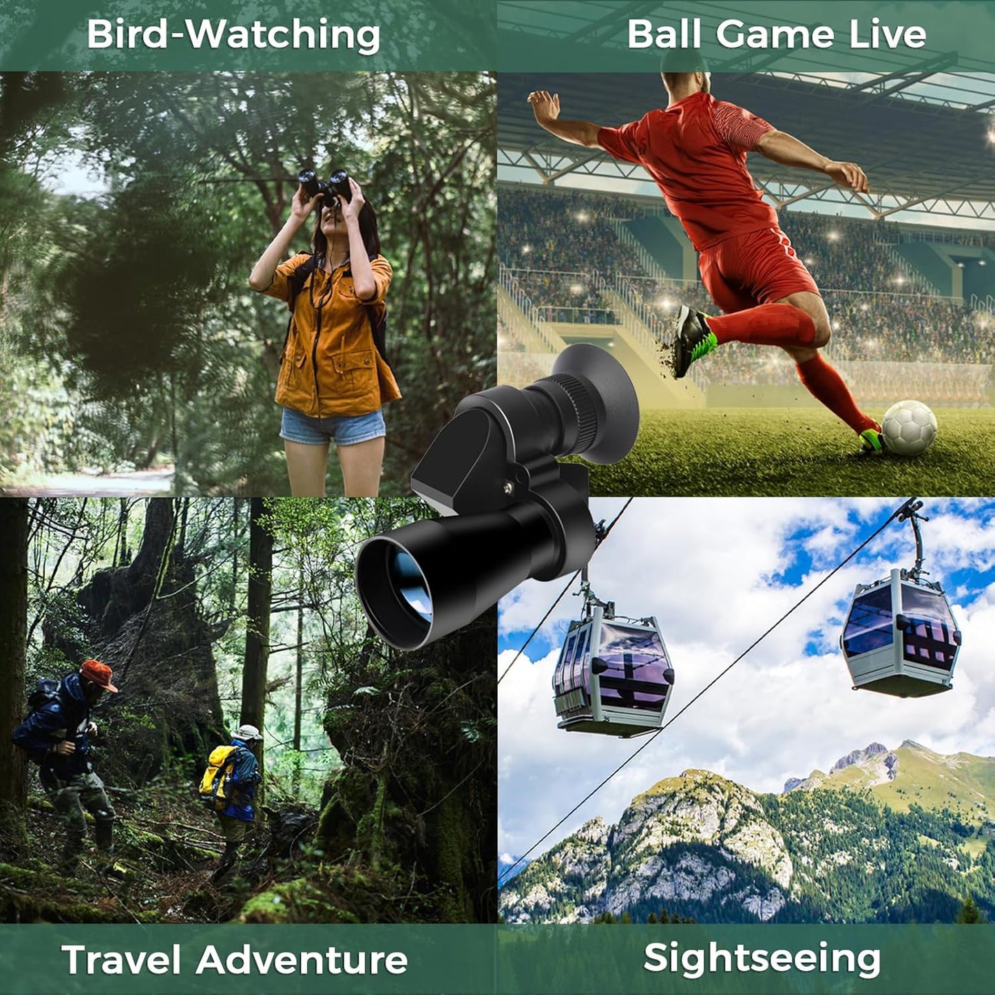 LIUQIJIA 8x20 Portable Monocular Telescope Mini Pocket Zoom Monocular Telescope Compact High Powered Adults Waterproof