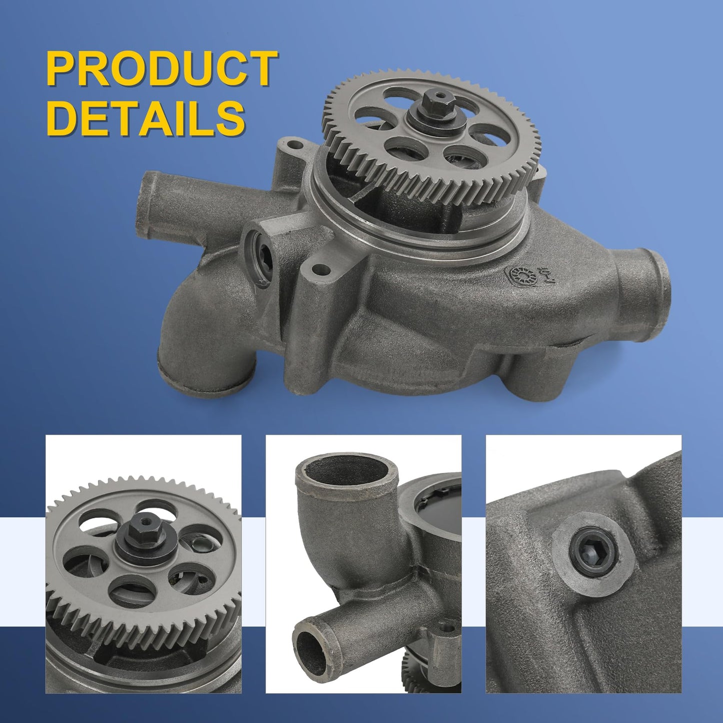 Water Pump For Detroit Diesel 60 Series 12.7 Lts Replacemet for 23505895 23522707 23517027 23539929 and Old Type R23526039 R23539602