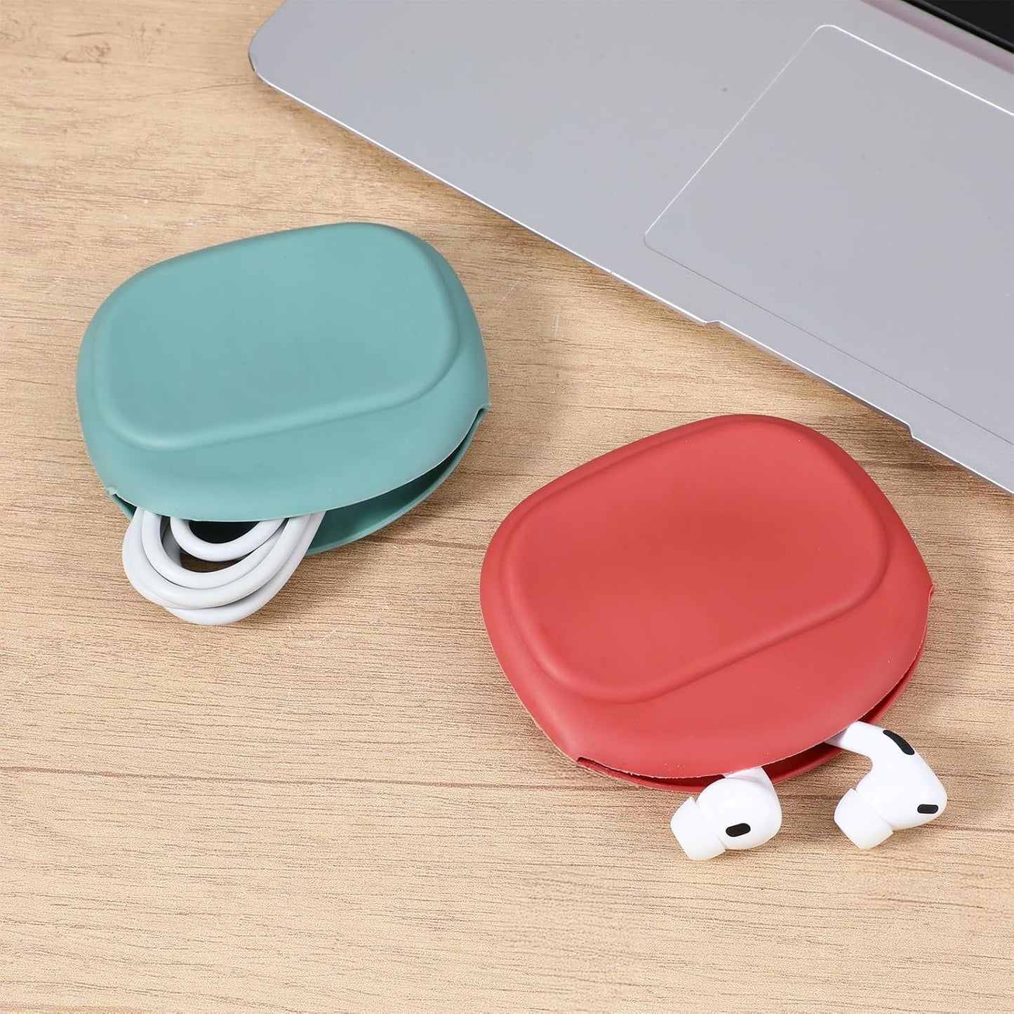 Sibba 2 Silicone Headphone Organizer PCS Wired Headphones Cases Mini Earbud Case Storage Pouch for Data Cables Keys