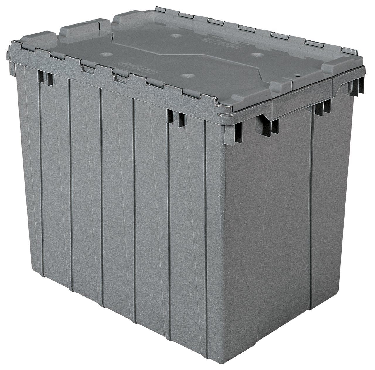 Akro-Mils 39170 Industrial Plastic Storage Tote with Hinged Attached Lid & Buckhorn AC2115120201000 Industrial Plastic 12 Gallon Storage Tote with Hinged Attached Lid