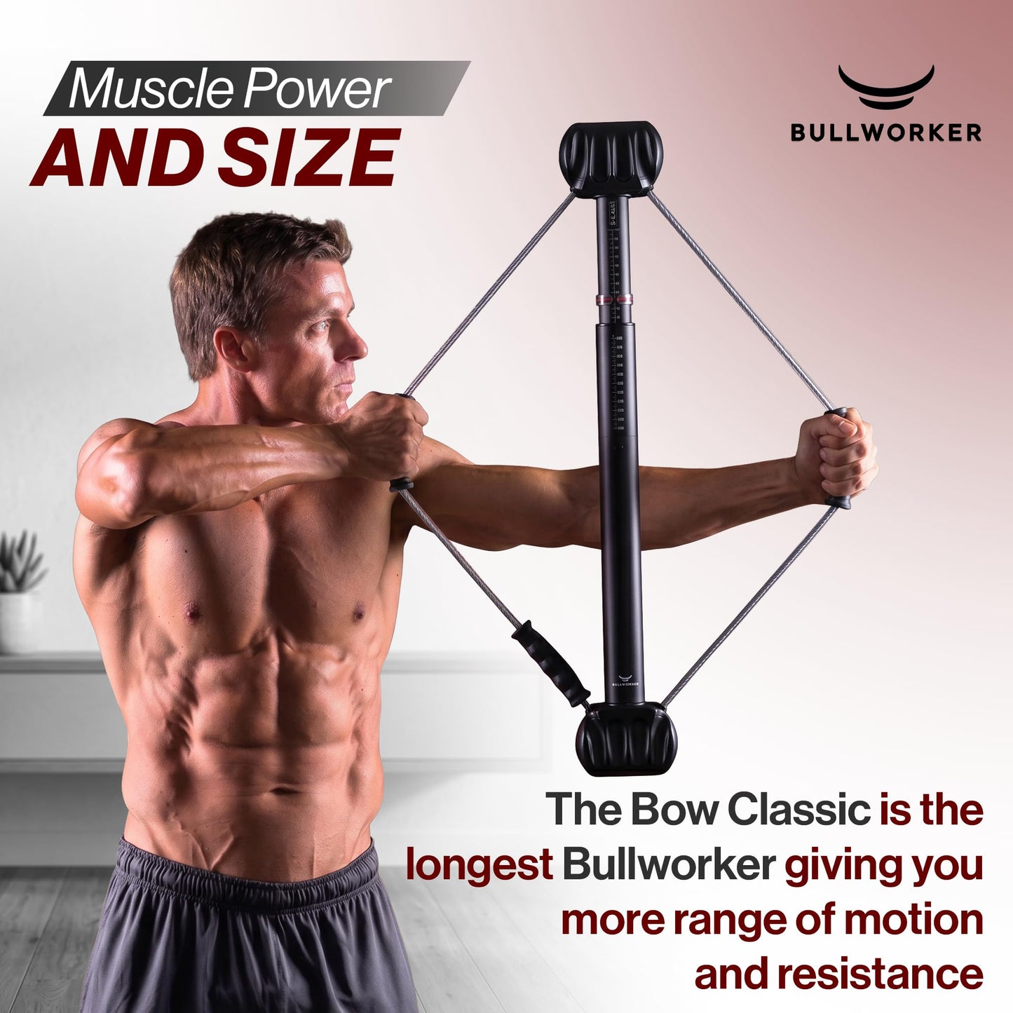 Bullworker Power Pack Isometric Exercise Equipment - Bow Classic 36", Steel Bow 20" & ISO-FLO Suspension Training Straps, Home Gym for Men & Women, Calisthenics, Pilates & Full Body Strength Training