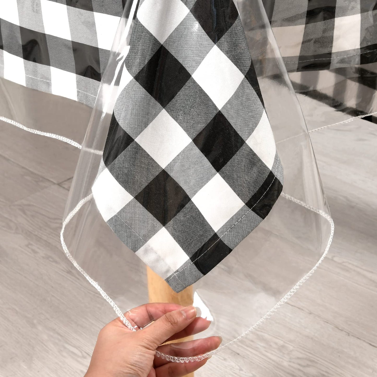 XWZO Clear Plastic Tablecloth Rectangle - 100% Waterproof Oilproof Stain Resistant Wipeable Vinyl Table Cloth, Transparent Cover Protector for Dining, Parties, 70 x 108 Inch
