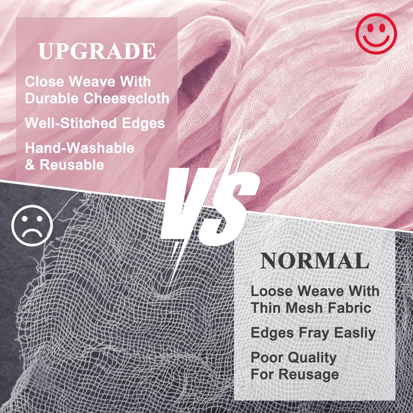 Wokceer Cheesecloth Table Runner 4Pack 10FT Blushing Pink Christmas Gauze Cheese Cloth Table Runner for Party Easter Rustic Sheer Table Runners for Baby Bridal Shower Wedding