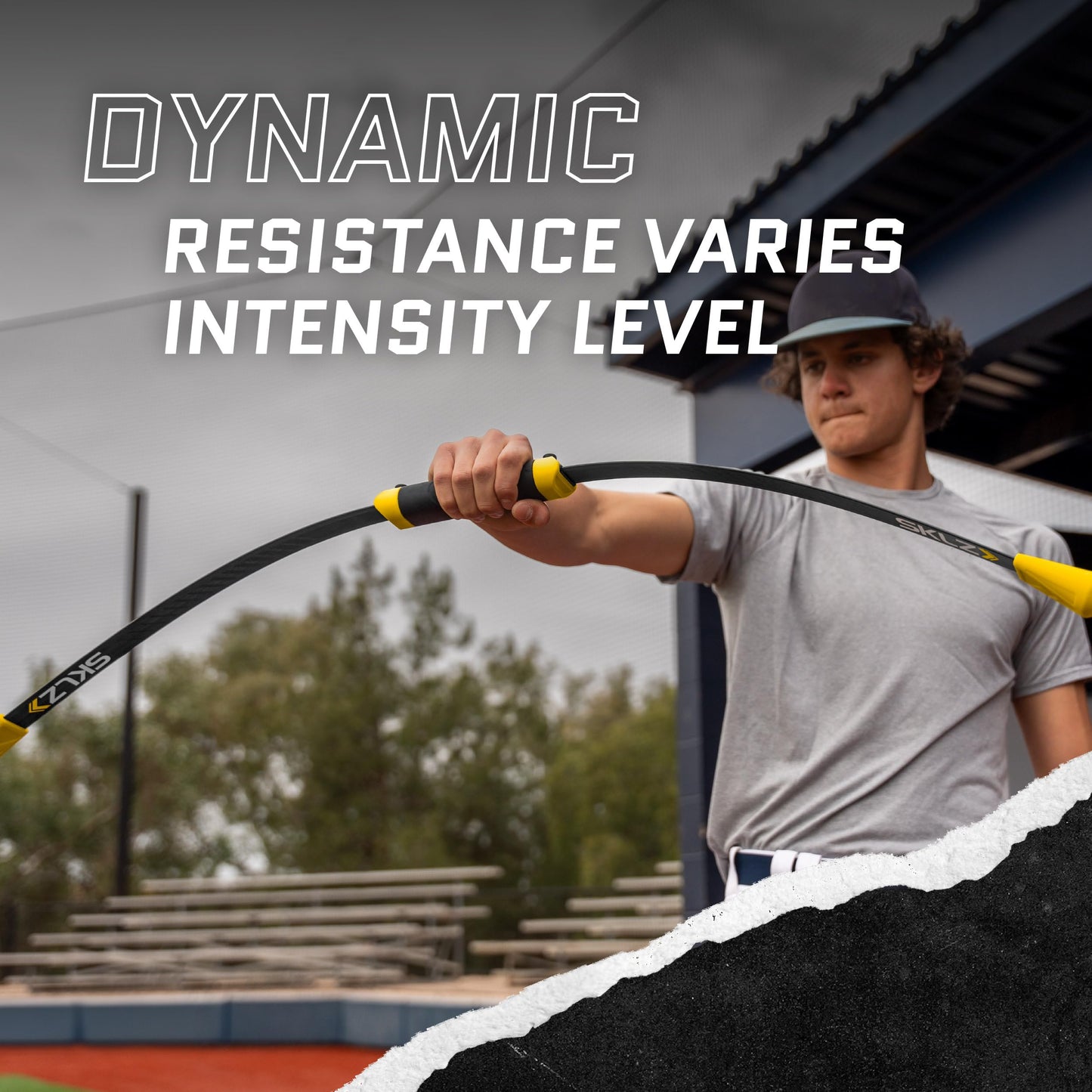 SKLZ Shoulder Bow Dynamic Resistance Training Tool with Fiberglass Blades for Shoulder Stability and Strength – Ergonomic Handle, Portable 3-Piece Design for Easy Transport – Includes Training Guide