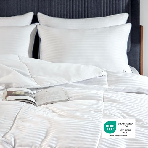 Bedsure Duvet Insert - Lightweight Quilted Cooling Comforter, Down Alternative, Queen Size, White, 88x88 Inches