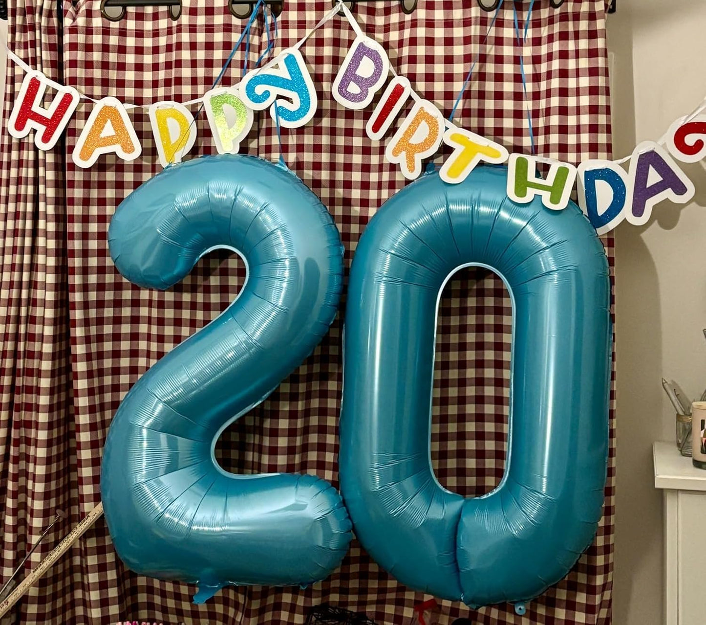 Skiennix 40-Inch Pastel Blue Number Balloons - Perfect for 2nd, 12th, 21st Birthday & Celebration Decor