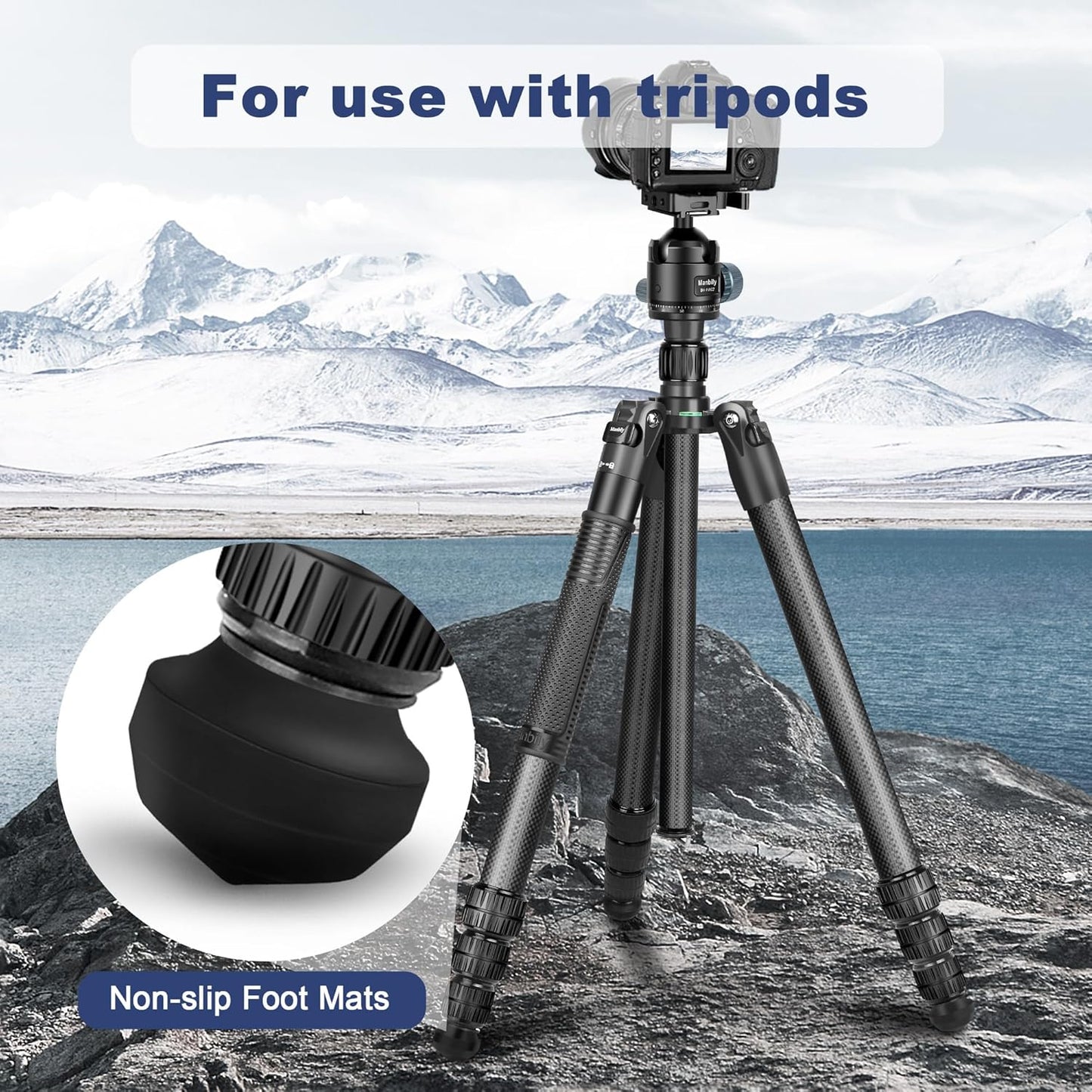 Manbily 3/8" (35mm 35mm)-3 Universal Tripod Rubber Foot Spike, Anti-Slip Rubber Feet for Camera Tripods Monopods