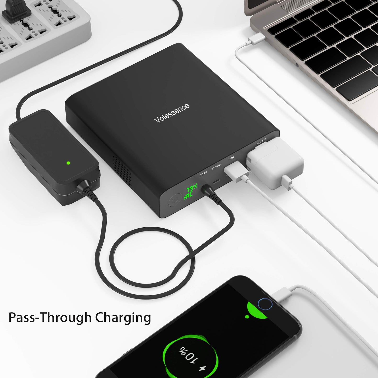 Volessence 27000mAh AC 130W Outlet Portable Laptop Charger (TSA-Approved), Travel Laptop Power Bank & External Battery Pack for MacBook, CPAP,Projector, Drone Headphone and More