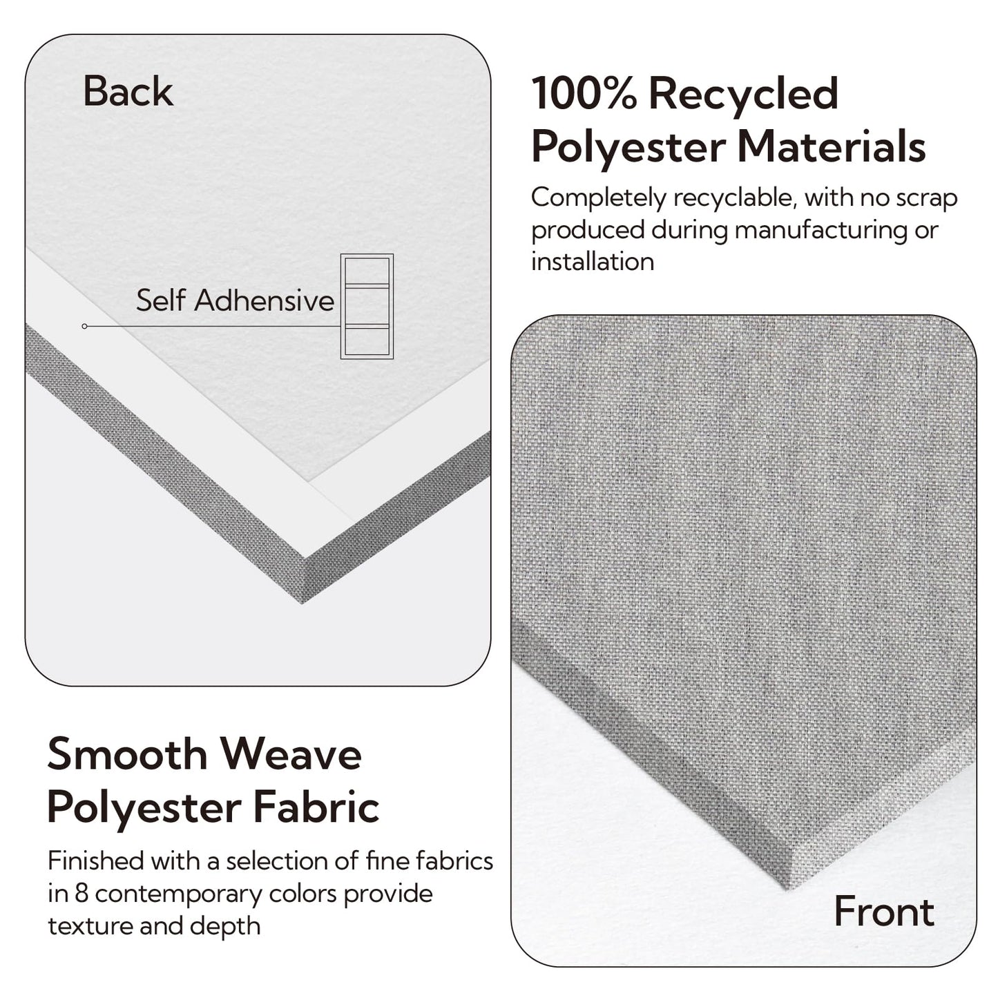 Olanglab Acoustic Panels 2 Pack, 48''x24'' Large Sound Panels, Fabric Wrapped Sound Proof Foam Panels for Walls, Sound Absorbing Panels for Recording Studio Acoustical Treatments (Light Grey)