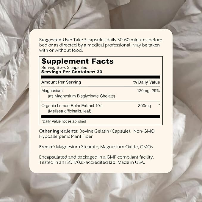 Promix Nutrition Relax | Sleep + Muscle Recovery | Magnesium + Lemon Balm - 90 Count Capsule