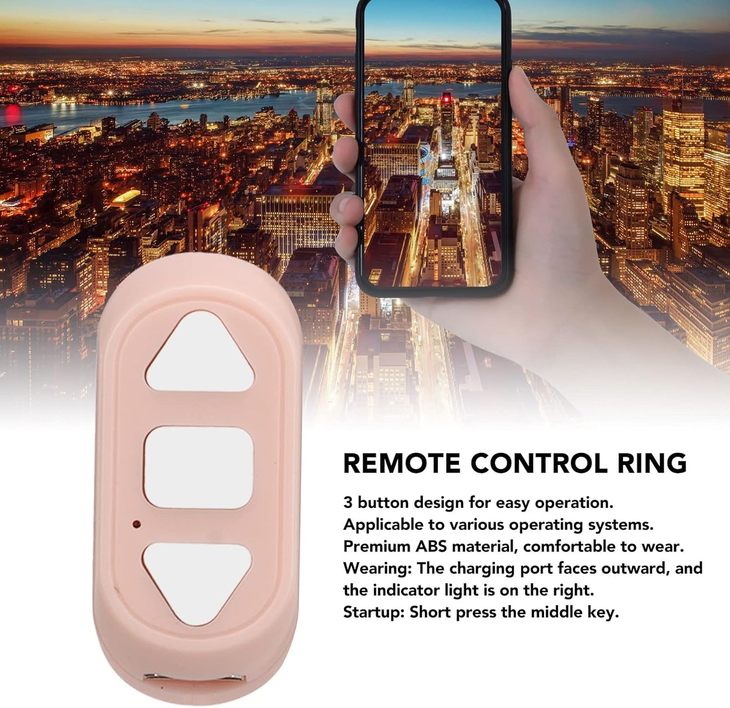 Zopsc Page Turner, Bluetooth Remote Control Page Turner TikTok Remote Scrolling Ring Clicker, Video Scrolling Ring