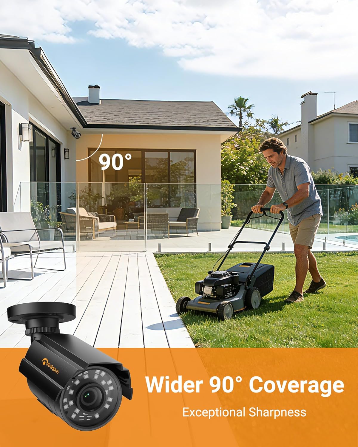 Anlapus 1080P 4 1 IP66 80ft 960H,720P,1080P,5MP,4K Hybrid in Security Camera, HD TVI/CVI/AHD/CVBS Indoor Outdoor CCTV