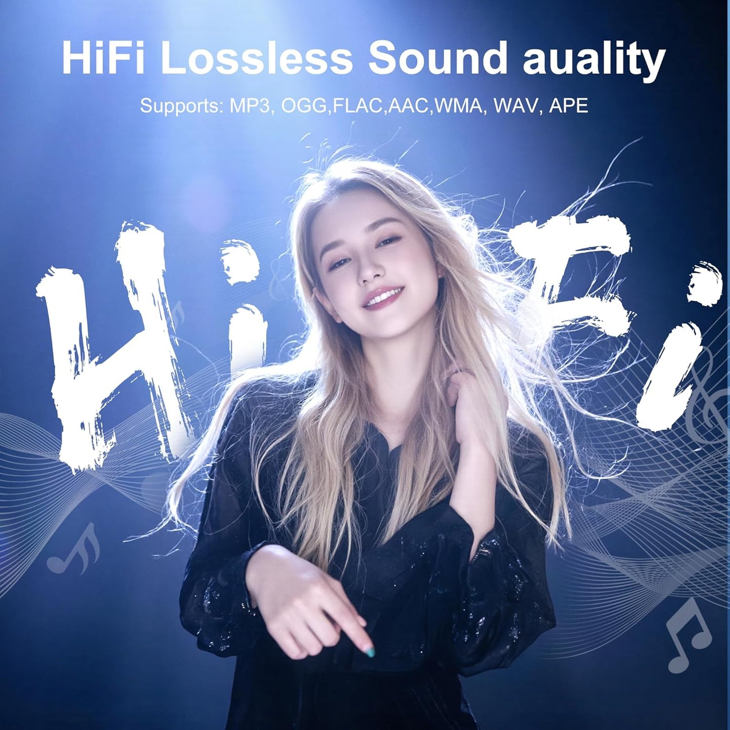 SWOFY 128GB MP3 5.4, M4 2.4" Player with Bluetooth Music Player with Touch Screen, Portable HiFi Lossless Sound with FM