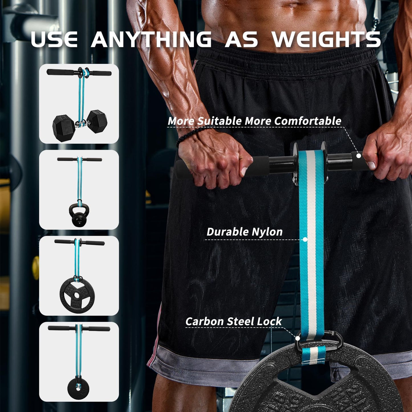 Wrist Forearm Roller Strengthener Exerciser：Forearm Blaster Forearm Roller Grip Strength Training with Anti-Slip Handles